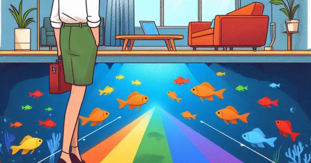 10 Hilarious Construction Projects Client Requests 4 Client request | A lady walking into an aquarium built under the floor.