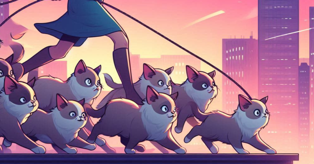 Top 5 Coffee Break Conversations in the Life of a PM 3 Coffee Break Conversations | A lady herding cats through the city