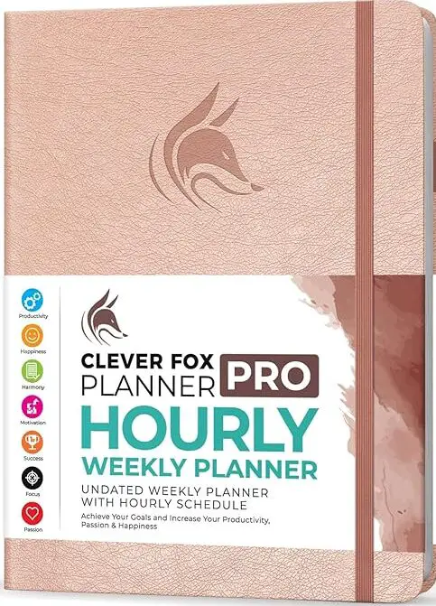 Clever Fox Hourly Planner Book