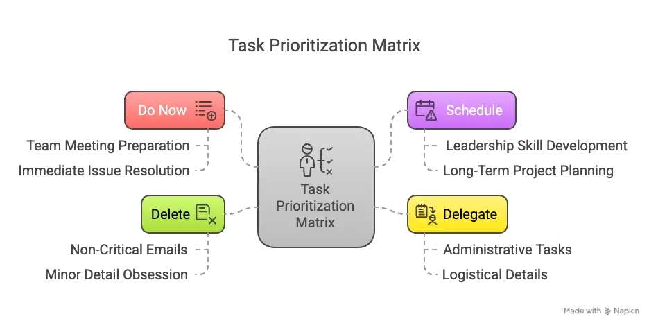 Stop Feeling Overwhelmed: A Simple Framework to Regain Control 1 Image of a 2x2 framework showing how to prioritise tasks to stop feeling overwhelmed